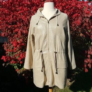J. Jill Gold Linen Jacket Size L